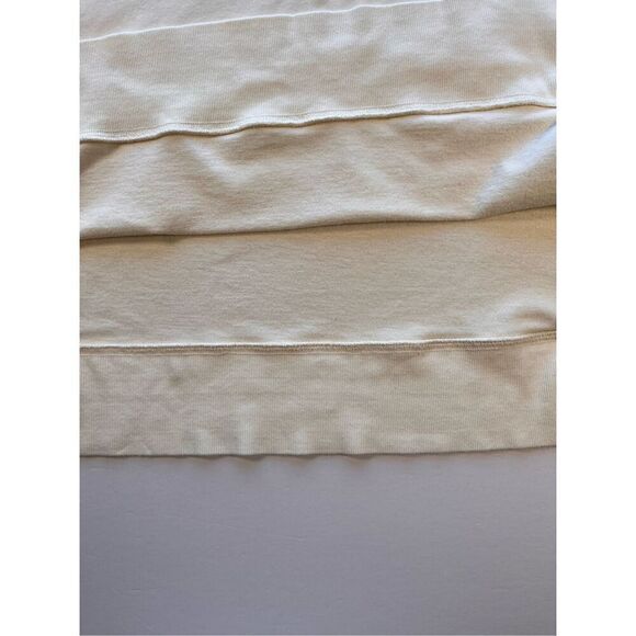 Daily Ritual French Terry Crewneck Sweatshirt Side SplitCutouts Ivory Size Large - Picture 4 of 9